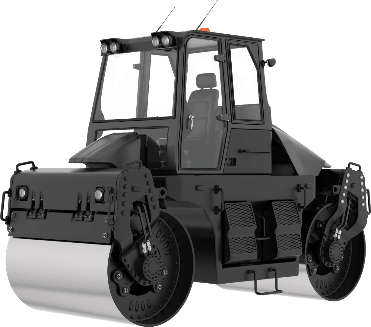 road roller black